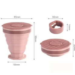 Gear Up u0026 Go Camping-Werkzeuge|Outdoor-Gadgets-Zusammenklappbarer Reisebecher aus Silikon – Teleskop-Klappbecher