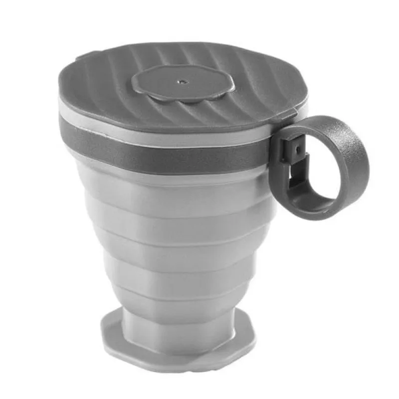 Gear Up u0026 Go Camping-Werkzeuge|Outdoor-Gadgets-Zusammenklappbarer Reisebecher aus Silikon – Teleskop-Klappbecher