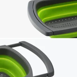 Tom Küche & Esszimmer-Zusammenklappbares Sieb – faltbares Küchensieb für Nudeln, Obst und Gemüse