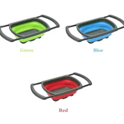 Tom Küche & Esszimmer-Zusammenklappbares Sieb – faltbares Küchensieb für Nudeln, Obst und Gemüse