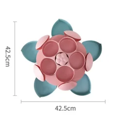 Space Savvy Küche & Esszimmer-Zweilagige rotierende Blumen-Süßigkeiten-Snackbox