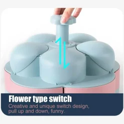 Space Savvy Küche & Esszimmer-Zweilagige rotierende Blumen-Süßigkeiten-Snackbox